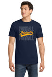 #130 MHS FOOTBALL, COTTON T SHIRT, NAVY, YOUTH & ADULT, 5000, DESIGN # 2