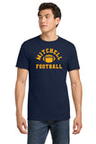 #130 MHS FOOTBALL, COTTON T SHIRT, NAVY, YOUTH & ADULT, 5000, DESIGN #7