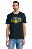 #130 MHS FOOTBALL, TRI BLEND T SHIRT, NAVY, YOUTH & ADULT, DM130, DESIGN #5
