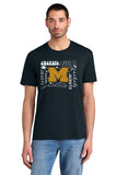 #130 MHS FOOTBALL, TRI BLEND T SHIRT, NAVY YOUTH & ADULT, DM130, DESIGN #6