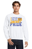 #130 MHS FOOTBALL, CREWNECK SWEATSHIRT, WHITE, YOUTH & ADULT, 18000, DESIGN # 3