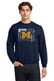 #130 MHS FOOTBALL, CREWNECK SWEATSHIRT, NAVY, YOUTH & ADULT, 18000, DESIGN #6
