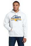 #130 MHS FOOTBALL, HOODIE, WHITE, YOUTH & ADULT, 18500, DESIGN #4