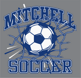 #129 MHS SOCCER, COTTON T SHIRT, SPORTS GREY, YOUTH & ADULT, DESIGN #2