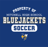 #129 MHS SOCCER, COTTON T SHIRT, ROYAL, YOUTH & ADULT, 8000, DESIGN #3