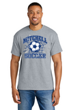 #129 MHS SOCCER, COTTON T SHIRT, SPORTS GREY, YOUTH & ADULT, DESIGN #2