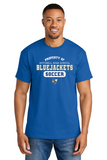 #129 MHS SOCCER, COTTON T SHIRT, ROYAL, YOUTH & ADULT, 8000, DESIGN #3