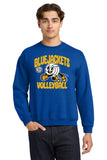 #125 MITCHELL VBALL, CREWNECK SWEATSHIRT, ROYAL, YOUTH & ADULT, 18500, DESIGN #4