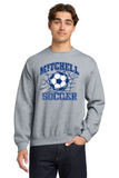 #129 MHS SOCCER, CREWNECK SWEATSHIRTS, SPORTS GREY, YOUTH & ADULT, 18000, DESIGN #2
