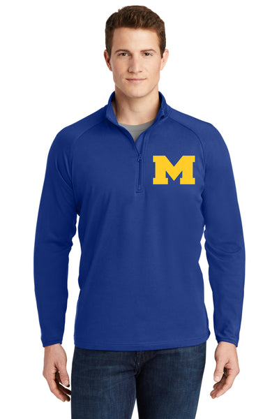 #057 MJHS SOCCER 1/4 ZIP PULLOVER ROYAL BLUE ADULT  ST350