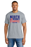 #098 MIDDLE SCHOOL SOCCER 50/50 TSHIRT, SPORT GREY, YOUTH & ADULT, 8000, DESIGN 1