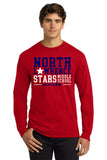 #098 MIDDLE SCHOOL SOCCER 100% COTTON LS T SHIRT, RED, YOUTH & ADULT, 2400, DESIGN 6