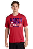#098 MIDDLE SCHOOL SOCCER SS DRIFIT T SHIRT, T.RED, YOUTH & ADULT,  ST350, DESIGN 6