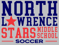 #098 MIDDLE SCHOOL SOCCER, SS DRI FIT T SHIRT, SILVER, YOUTH & ADULT, ST350 DESIGN 1