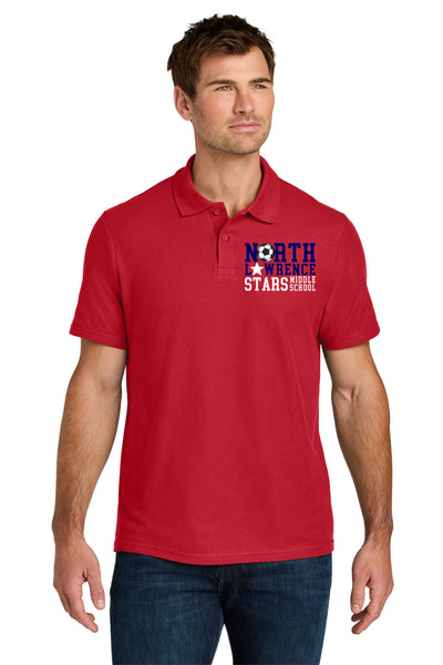 #098 MIDDLE SCHOOL SOCCER COTTON POLO, RED, ADULT, 64800, DESIGN 32