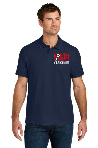 #098 MIDDLE SCHOOL SOCCER COTTON POLO, NAVY, ADULT, 64800 DESIGN 2