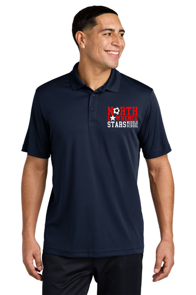 #098 MIDDLE SCHOOL SOCCER Dri FIT POLO, T. NAVY, ADULT, ST550 DESIGN 2