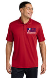 #0908MIDDLE SCHOOL SOCCER DRI FIT POLO, RED, ADULT, ST550, DESIGN 32