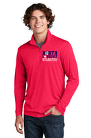 #098 MIDDLE SCHOOL SOCCER 1/4 ZIP PULLOVER, T. RED, ADULT, ST357, DESIGN 32