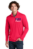 #098 MIDDLE SCHOOL SOCCER 1/4 ZIP PULLOVER, T. RED, ADULT, ST357, DESIGN 32