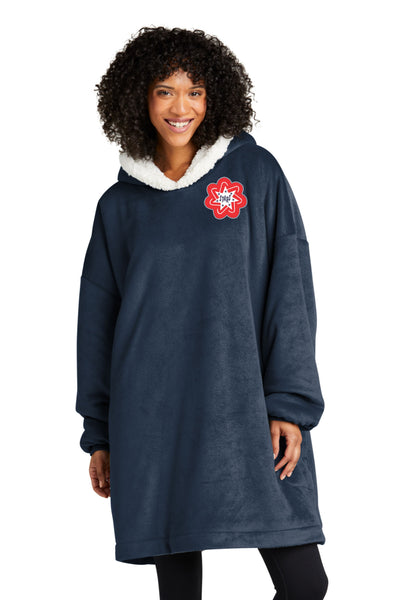 #098 MIDDLE SCHOOL SOCCER PONCHO, NAVY, ONE SIZE, BP41, DESIGN 7