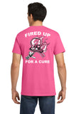 #135 OOLITIC FIRE CANCER, COTTON T SHIRT, SAFETY PINK, ADULT, 5000