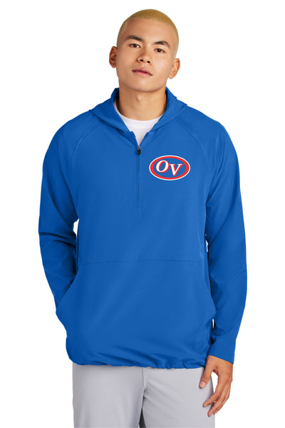 #070 JR PATRIOT BBALL 1/4 ZIP ROYAL DESIGN 3 STYLE 488