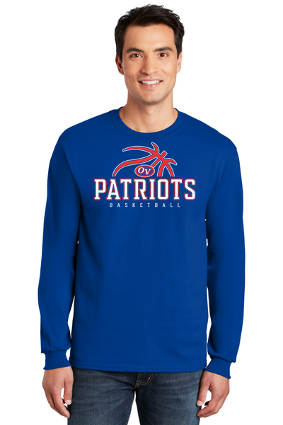 #070 JR PATRIOT BBALL COTTON LONG SLEEVE DESIGN 1 2400