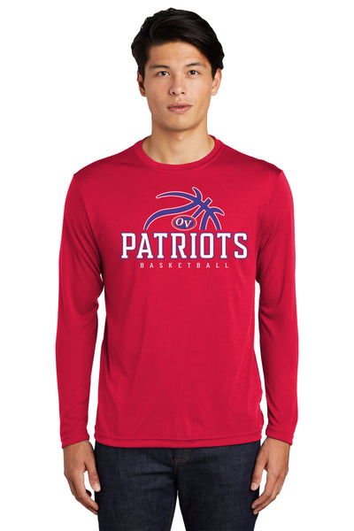 #070 JR PATRIOT BBALL DRI FIT LONG SLEEVE DESIGN 1 ST350LS