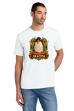 #123 SMITHVILLE, SKIBOS, TRI BLEND T SHORT SLEEVE T, WHITE, ADULT, DM130, DESIGN #2