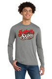#123 SMITHVILLE SKIBOS, TRIBLEND LONG SLEEVE, HEATHER GREY, ADULT, DM132, DESIGN #3