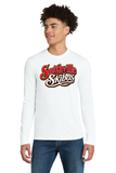 #123 SMITHVILLE SKIBOS, TRI BLEND LONG SLEEVE T, WHITE, ADULT, DM132, DESIGN #3