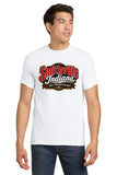 #123 SMITHVILLE SKIBOS, COTTON SHORT SLEEVE T, WHITE, ADULT, 5000, DESIGN #4