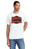 #123 SMITHVILLE SKIBOS, TRI BLEND SHORT SLEEVE T, WHITE, ADULT, DM130, DESIGN #1