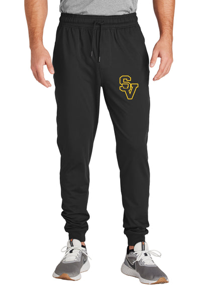 #074 SPRINGS VALLEY ATHLETIC DEPARTMENT JOGGERS BLACK ADULT MEN'S PST858 DESIGN #7