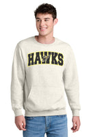 #078 SPRINGS VALLEY ATHLETIC DEPARTMENT SPIRIT WEAR CREW NECK WITH POCKET ADULT NATURAL PC78PKT DESIGN#4