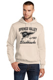 #074 SPRINGS VALLEY ATHLETIC DEPARTMENT SPIRIT WEAR HOODIE ADULT NATURAL PC78H DESIGN #1