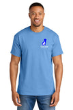 #136 WRHS, COTTON T SHIRT, COLUMBIA BLUE, YOUTH & ADULT, DESIGN #2