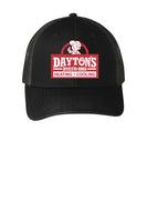 #056a DAYTON'S HEATING & COOLING TRUCKER HAT BLACK/STEELE GREY STYLE# C112