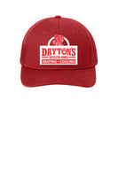 #056a DAYTON'S HEATING & COOLING TRUCKER HAT TRUE RED STYLE# C112