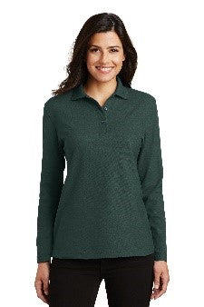 #102 BENDER LUMBER FALL 2025 LADIES COTTON LONG SLEEVE POLO  L500LS