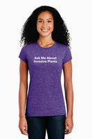 #006 SICIM LADIES 100% COTTON SHORT SLEEVE T HEATHER PURPLE 6400L